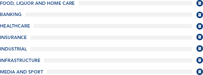 Remgro's interests consist mainly of investments in the following industries: